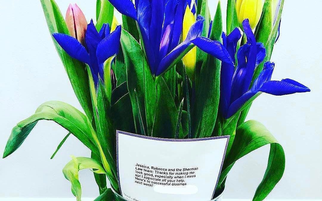 #Repost @jessicafennessy with @repostapp ・・・ Hard work pays off…..with beautiful spring flowers! #realestateattorney #lovemyjob #lovemyteam #springmarket2017
