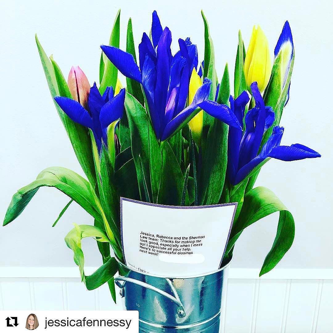 #Repost @jessicafennessy with @repostapp
・・・
Hard work pays off.....with beautiful spring flowers! #realestateattorney #lovemyjob #lovemyteam  #springmarket2017