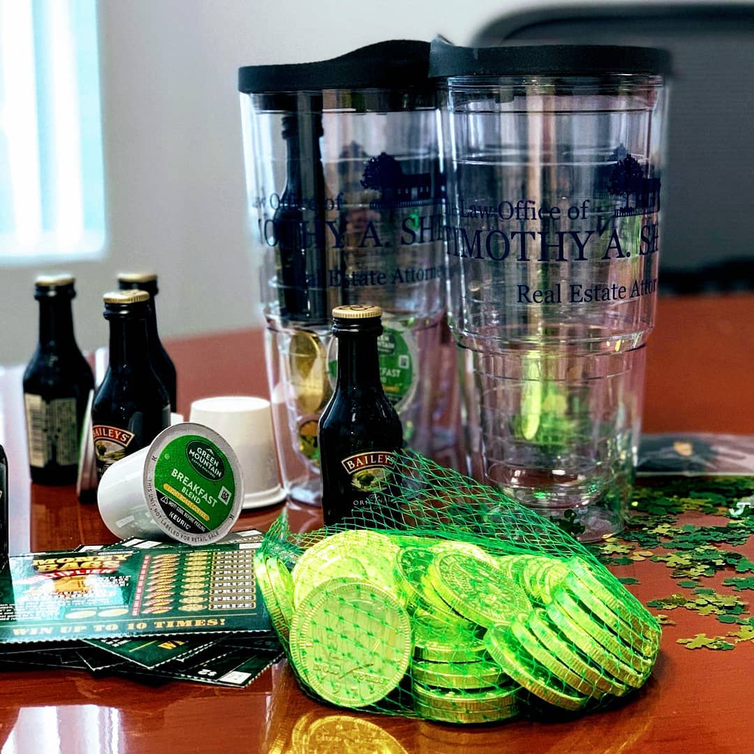 The Legal Leprechauns are hard at work putting together Cups O' Gold for our fabulous referral partners.  Comment if you'd like one!